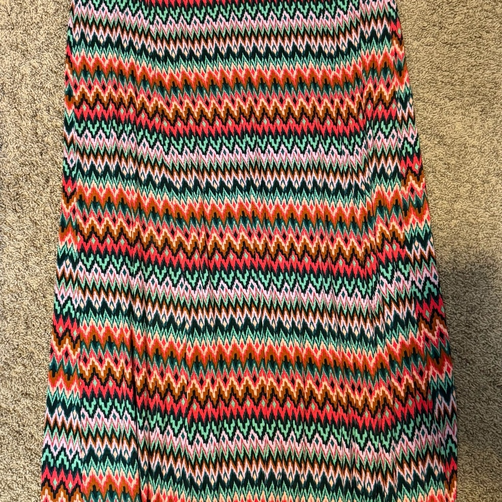 Everlast Colorful Zigzag Strapless Dress
